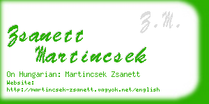 zsanett martincsek business card